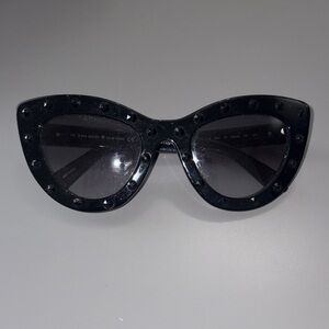 Kate Spade Black Studded Cat-Eye Sunglasses